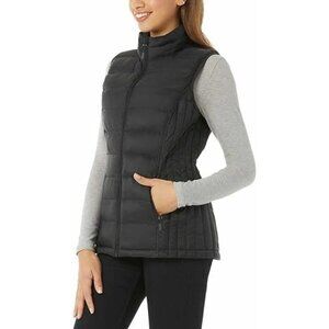 32 Degrees Heat Womens Lightweight Warmth Packable Vest Size Small, Black
